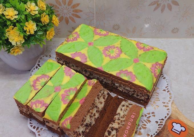 Resep Trio Chocomoca Batik Cake Oleh Purwati Puri Cookpad