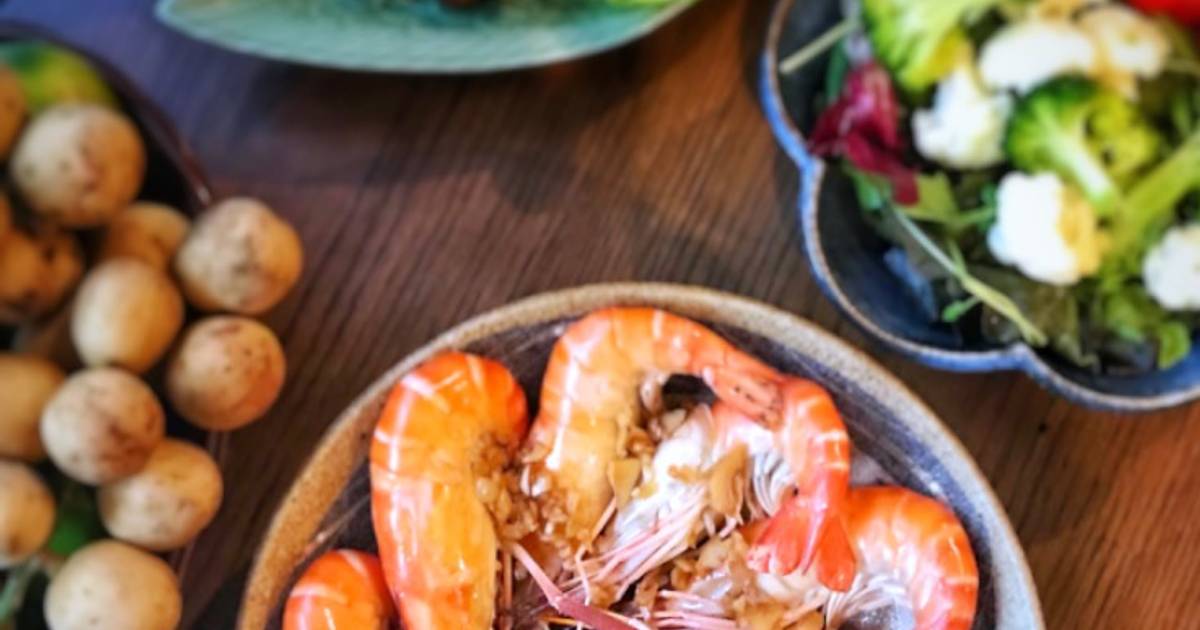 Resep 26 Udang Steam Bawang Putih Oleh Dapurmaknya Airi Cookpad