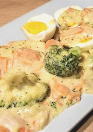 Une photo de Légumes et œufs durs en béchamel au Cook Expert