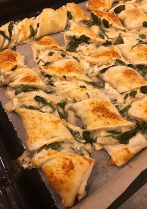Spenótos-fetás csavart recept fotója