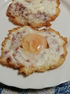 Una foto de Huevos fritos con jamón