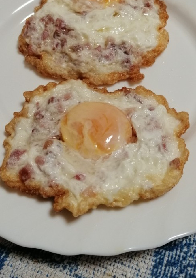 Una foto de Huevos fritos con jamón