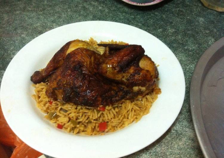 Roasted chicken like if you want the rice recipe also