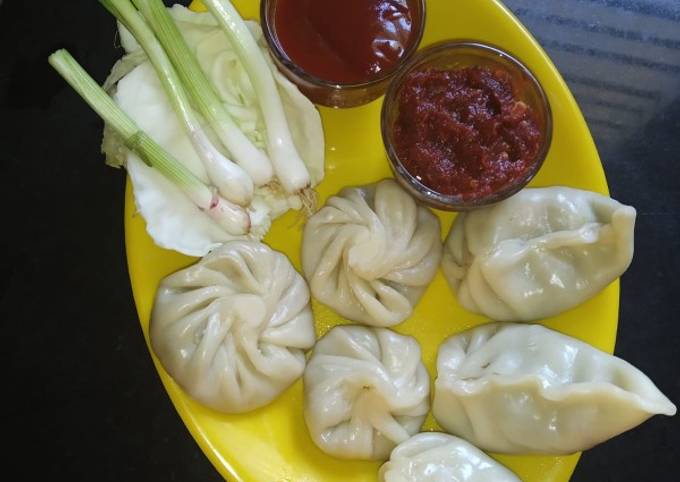 Steps to Make Thomas Keller Momos with sprouts filling and grated fruits