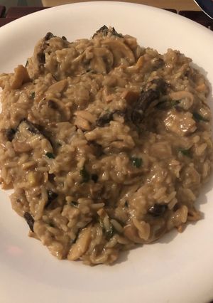 Una foto de Risotto de hongos