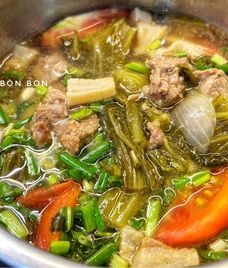 canh thịt bò dưa cải chua