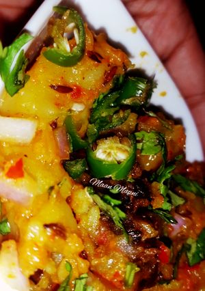 A picture of Khaatty Aloo Ki Chat.