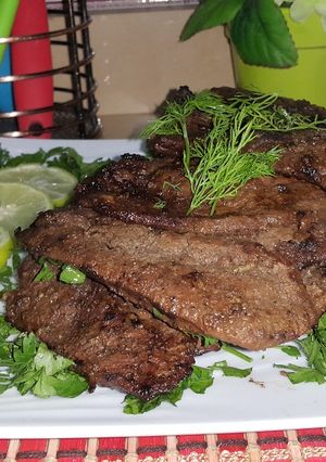 صورة لوصفة طريقة عمل كبده مشويه بالفرن