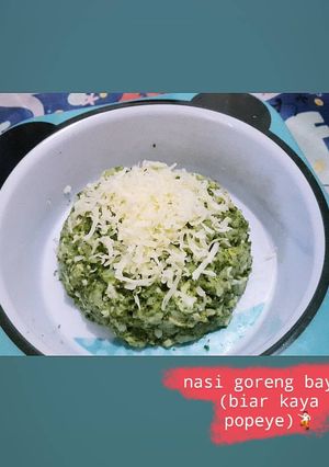 Foto resep Mpasi 9m+ nasgor bayam