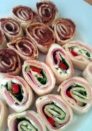 A picture of Vickys Various Tortilla Pinwheels, GF DF EF SF NF.