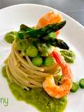 Linguine asparagi e gamberi