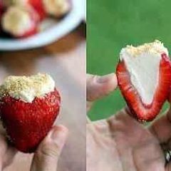 A picture of Larry's stuffed Strawberries.