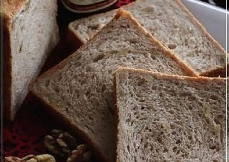 Simple Way to Make Perfect Whole Wheat Flour and Olive Oil Square Bread (One Loaf)