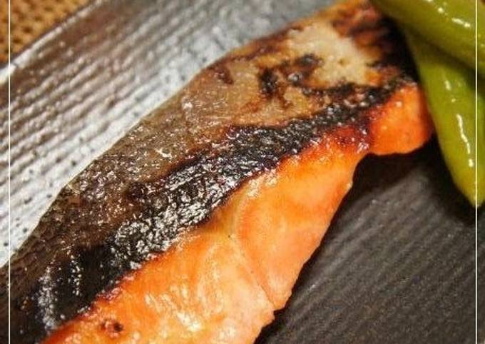 Grilled Salmon Fillet with Yuzu Pepper Paste &amp; Shio Koji