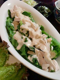 A picture of Miso-Mayonnaise Salad With Cabbage and Moist Chicken Tenders.