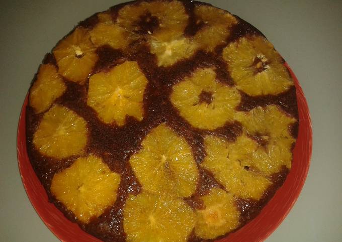 Orange Upside Down Cocoa Cake