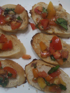 A picture of Tomato and Basil Bruschetta.