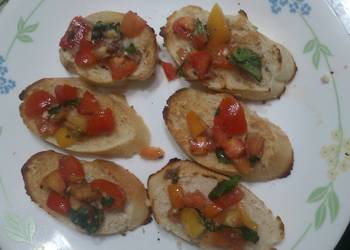 Unique Cuisine Tomato and Basil Bruschetta Most Delicious