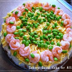 Soboro Sushi Cake A picture of Soboro Sushi Cake.
