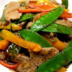 A picture of Ginger-Orange Pork Stir-fry.