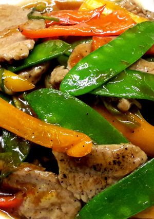 A picture of Ginger-Orange Pork Stir-fry.
