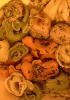 A picture of Chicken sausage tortellini.