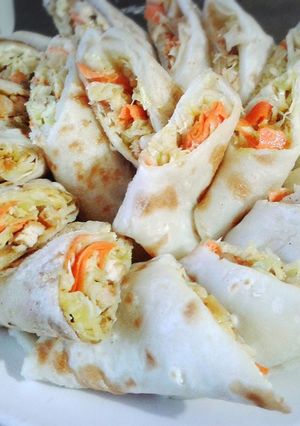 Una foto de Roll de ensalada サラダロール♪