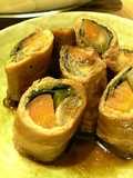 Burdock Root and Carrot Hachiman Rolls with Pork