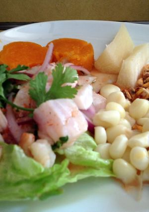 A picture of Peruvian Ceviche (Northern style).