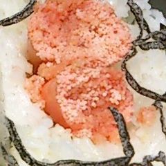 A picture of Microwaved Tarako for your Bento or Onigiri Filling.
