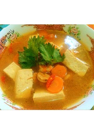 Foto resep Asam-asam udang,wortel,dan tahu dengan Bumbu Gongseng 