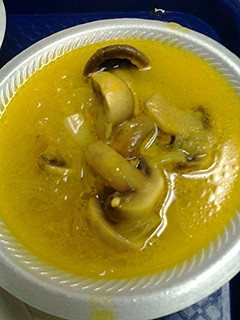 A picture of Golden Onion and mushroom soup.
