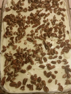 A picture of Carrot Cake with Cream Cheese Frosting.