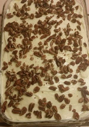 A picture of Carrot Cake with Cream Cheese Frosting.