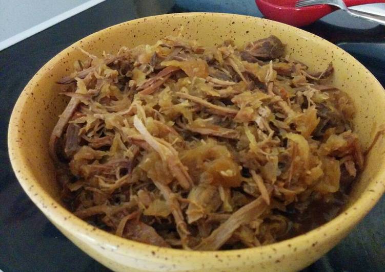 Simple Way to Make Speedy Crock Pot Pork and Saurekraut