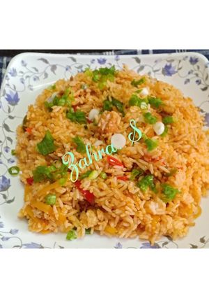 A picture of Chicken Schezwan Fried Rice.