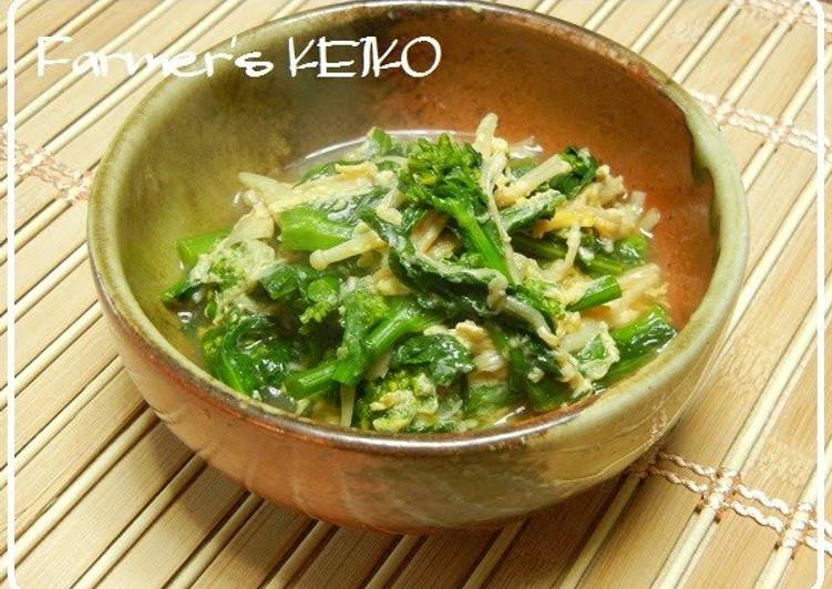 [Farmhouse Recipe] Broccolini and Enoki Mushrooms with Egg