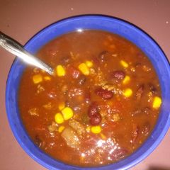 A picture of Nanas taco soup.