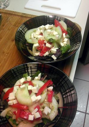 A picture of Fresh cucumber salad.