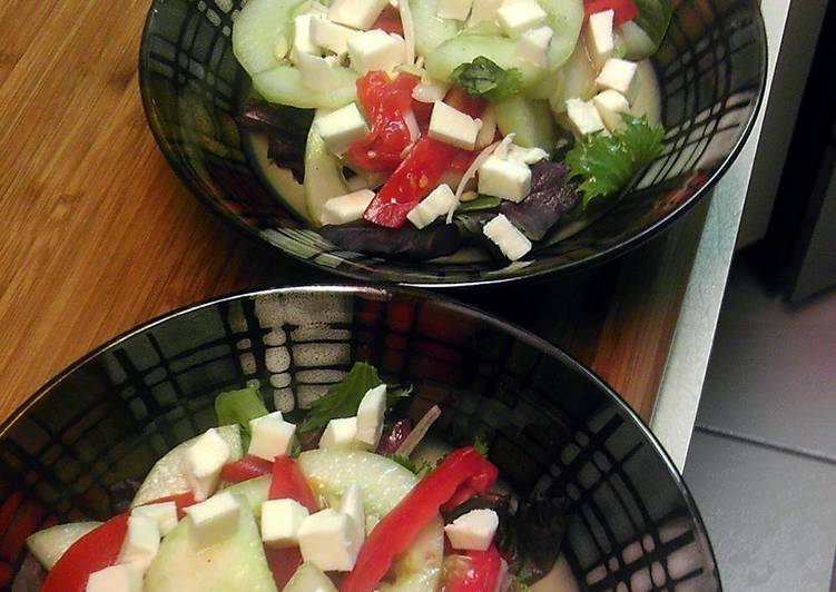 Steps to Make Yummy Fresh cucumber salad