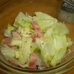 A picture of Time-Saving Cabbage & Bacon in the Microwave.