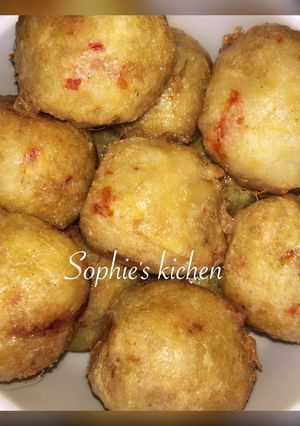 A picture of Yam balls.