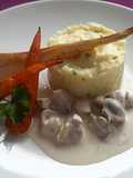 Sig's Kohlrabi/Potato Mash with Blue Cheese and Mushroom Sauce