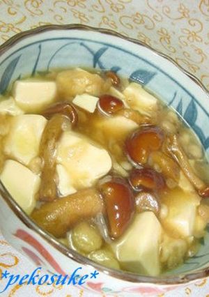 A picture of Nameko Mushroom Tofu.