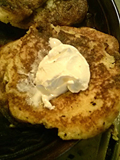 A picture of Mae's Potato Pancakes.