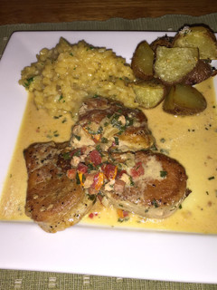 A picture of Pork Medallions In Sage Cream Sauce.