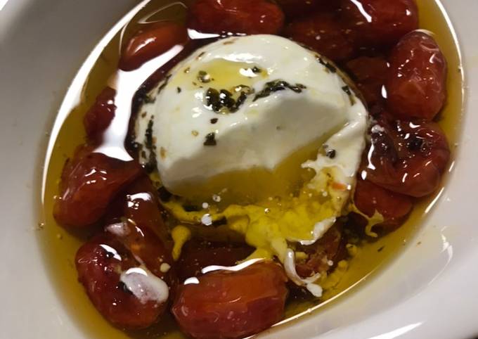 Burrata E Tomatinhos Confitados Receita Por Josiane Ruschka - Cookpad