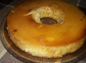 Una foto de Flan de leche condensada