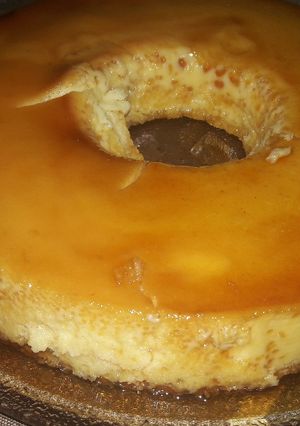 Una foto de Flan de leche condensada