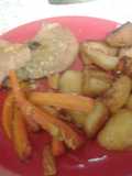 Sweet Pork Loin Bake with Potato Crisps